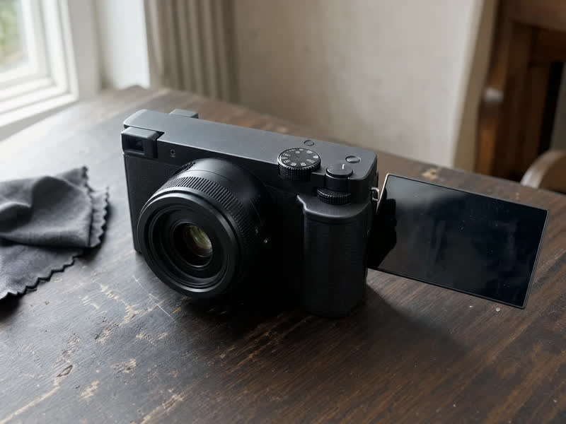Cuerpo de cámara mirrorless full frame con óptica
